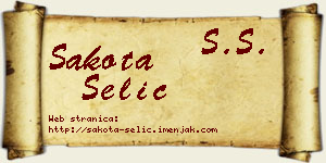 Šakota Selić vizit kartica